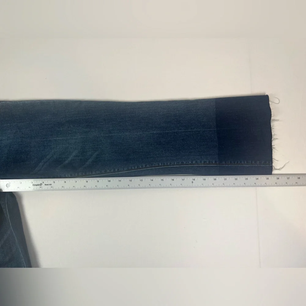 SPANX women's cropped stretch flare pull‎ on denim raw hem Size Small - Picture 10 of 12